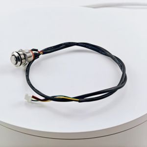 JIKONG BMS Switch-Wire 50cm Length with On/Off Metal Push Button Momentary Push Mini Round-Switch Waterproof Power Push Button