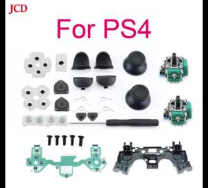 For PS4 JDS 030 011 040 050 Controller Repair Set L1 R1 L2 R2 Trigger Buttons 3D Analog Sticks Cap Conductive Rubber Screwdriver