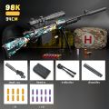 toy gun AWM 98K ปืนของเล่นเด็ก ปืนกระสุนอ่อน ปืนกระสุนโฟม  ปืนสไนเปอร์ ชักทีละนัด ยิงระยะไกล ระยะยิง 15 เมตร ของเล่นเด็ก. 