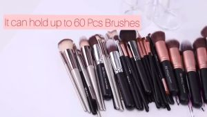 3 Slot Acrylic Makeup Brush Holder And Organizer