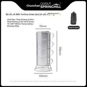 goout springhill | Bộ Trà Bằng Thép Không Gỉ Chống Nóng Cổ Điển Dễ Mang Đi Ngoài Trời