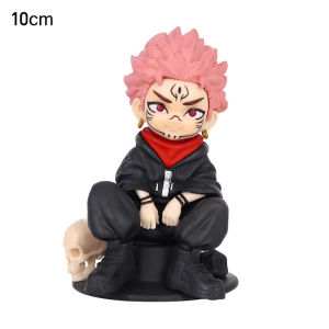 Bandai | Spell Attack Anime Peripheral Squatting Posture Gojo Satoru Sitting Posture Japanese Knotweed Hisahito Statue Collection Toy