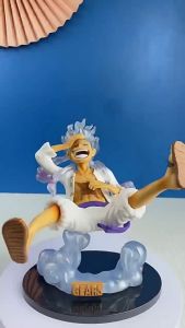Action Figure ONE PIECE : LUFFY GEAR 5 SUN GOD NIKA Iconic Pose- Miniatur Pajangan Topper Mainan Gir 5th Monkey D. Lufy