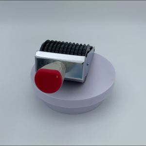 12 Digits Adjustable Text Roller Stamp with 26 Alphabets Number Punctuation Date Stamp Personalized