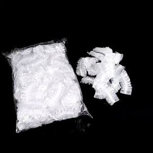 100pcs Clear High Quality Ear Protectors - Elastic Shower Ear Covers for Bathing Hair Dye and Salon Use Keeps Ears Dry & Stylish