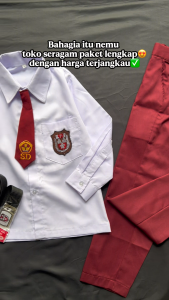 Setelan Seragam Sekolah SD Anak Laki-laki Kelas 1-6