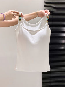 Đầm Dây Vai Nữ Dáng Ôm Có Đệm Ngực Dopaamine Sweet Hot Bé Gái Đầm Dây Vai Cotton Co Giãn Thường Ngày Mùa Hè 2025