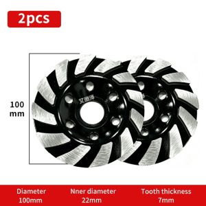 deli | 100mm Concrete Stone Ceramic Turbo Diamond Grinding Cup Wheel 12 Segs Heavy Duty Angle Grinder Wheels for Angle Grinder
