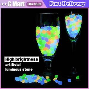 ⭐【LazTop Seller】300/500Pcs Luminous Sand Glow In The Dark Pebbles Stone Home Garden Yard Outdoor Path Lawn Decoration Fish Tank Aquarium Decor