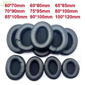 JCD 1Pair Oval Earpads Headphone Replacement Ear Pads Cushion Soft Foam Cover Ear Cups 70*90 75*95 85*105 90*110 100*120 mm