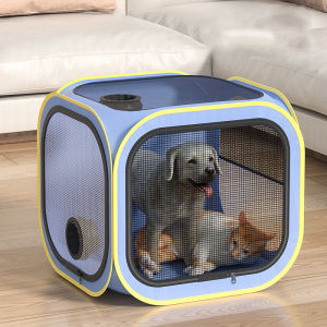 Hateli Tự Động Con Chó Khô Hộp Không Thấm Nước Chống-Tóc Bay Mèo Khô Phòng Có Thể Gập Lại Grooming Nhà lông thú cưng Khô lồng Thùng Cho Nhỏ Vừa Vật Nuôi