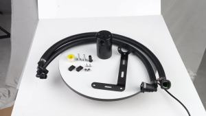Aluminum Oil Catch Can Air Oil Separator Kit Fit for 2011-2023 Ford F-150 2017-2023 Raptor 2018-2021 Expedition 3OZ Black