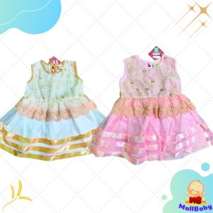 Dress Gaun Baju Bayi Perempuan Anak Cewek Cantik Keren Elegan Mall Baby