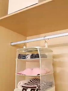 BECORATE Portable Travel Storage Bag Hook Hanging Organizer Wardrobe Clothes Storage Rack Holder Travel Suitcase