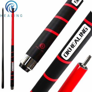 Gậy bida sợi carbon okhealing (Công nghệ đen chuyên nghiệp Độ lệch thấp Gậy bida đầu 12.9mm khớp uni-loc Pro taper 147cm/58in)