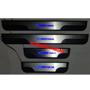 SILL PLATE/SILLPLATE SAMPING LAMPU/SIDE SCUFF PLATE LED YARIS CROSS 2023 2024 DENGAN LAMPU DAN TANPA LAMPU LED