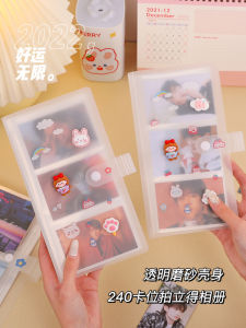 อัลบั้มการ์ดขนาดเล็กที่โปร่งใสและเสร็จสมบูรณ์สําหรับผู้สะสมรูปภาพ INS อัลบั้มการ์ดสําหรับสาวๆ การจัดเก็บตั๋วภาพยนตร์และการ์ดนามสกุล