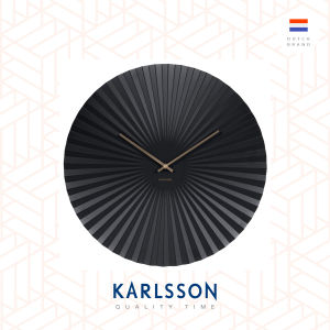 Karlsson Wall clock 50cm Sensu XL steel black
