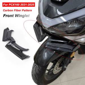 For Honda PCX160 2021-2025 Motorcycle Front Fairing Aerodynamic Wing Cover Windshield Extension Lower Chin Fairing Accessory