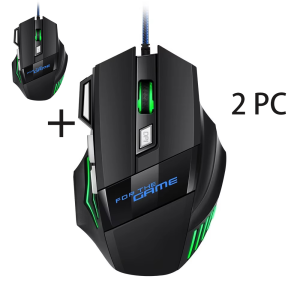 RGB Backlit Wired Gaming Optical Mouse 2400DPI Adjustable Ergonomic Design Gamer Optical Mouse For PC Computer Laptop Tablet