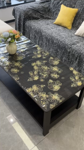 PVC Table Cloth Waterproof Transparent Table Cover Plastic Cover For Table Oil Proof Table Mat