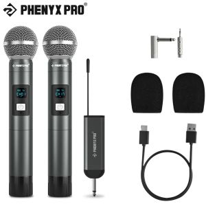 Phenyx Pro 2 Kênh kỹ thuật số cầm tay mic-rô không dây UHF Thu âm karaoke DJ Mic Chuyên Nghiệp micro cầm tay Giáo Hội Làm Việc