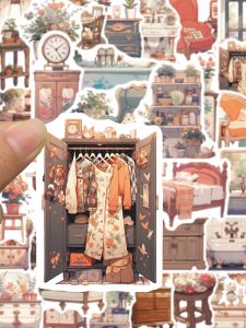 Retro Furniture Decor Sticker Book Series Doodle Stickers Phone Case Water Cup Guitar Waterproof Decals LANXIHAIBAO Brand