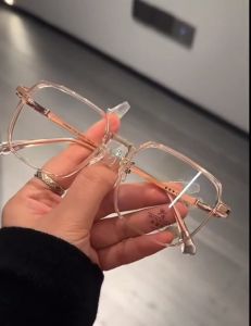 GU Kacamata Hitam Anti Blue Light Anti Radiasi Blue Ray Gaya Korea Bahan Metal Bentuk Bulat Oval Square untuk Pria dan Wanita K14 8128