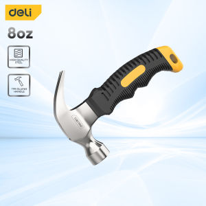 Deli Mini Claw Hammer 8oz Rubber Handle Multi-Function Hammer Hand Tool (120mm handle) EDL441008