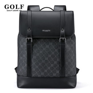 กระเป๋าเป้ใส่โน๊ตบุ๊คกอล์ฟคุณภาพระดับพรีเมี่ยมสำหรับผู้ชายหนังวินเทจขนาด15 6นิ้วกันน้ำได้สำหรับใส่ไปทำงานออฟฟิศผู้ชายกันขโมยกันกระเด็น