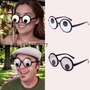 Funny Glasses Cosplay Eyeball Rolling Glasses Halloween Glasses Novelty Costumes Accessories Fancy Dress Christmas Gifts