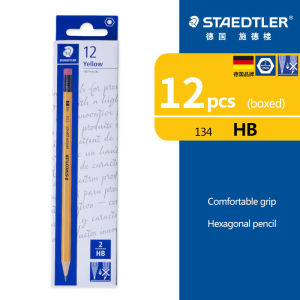 12pcs German STAEDTLER Wooden Lead Pencils Set 2B HB for Writing Painting Hexagonal Pen Holder Office School Supplies