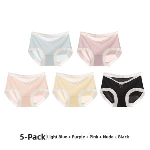 Cotton Anti-Bacterial Seamless Mid-Rise Panties