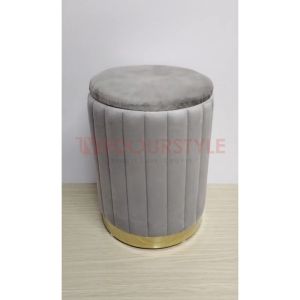 Vedourstyle 017 Velvet Round Dressing Stool with Storage Makeup Stool Kerusi Solek Multipurpose Modern Design Stool 梳妝凳