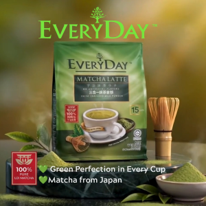 EVERYDAY Matcha Latte Twin Pack FREE Travel Pack (2pkt x 20g x 15s)-Halal Certified