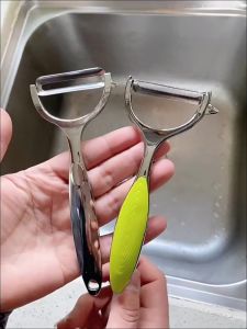 Vegetable Peeler Kitchen Vegetable Peeler Stainless Steel Melon Planer Peeler Household Multiple-Function Fruit and Vegetable Peeler Eco-Friendly Potato Carrot Grater Kitchen Tool Durable Non-Slip Handle