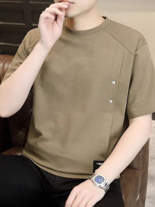 Premium Round Neck Pure Color Easy-to-match T-Shirt