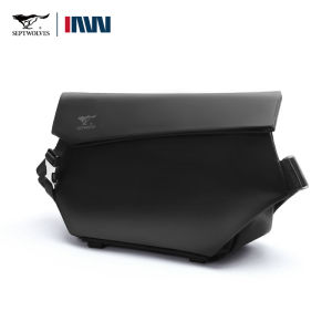 SEPTWOLVES Korean Crossbody Bags For Man Minimalist Style 11“ Ipad Large Capacity Rider Messenger Bag For Men Waterproof Buckle Side Bag For Outdoor Street Casual