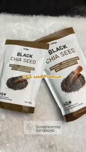 Nadiya Black Chia Seed Organik 500gr Premium Asli Untuk Suplemen Diet Keto Resep JSR MPASI Ibu Hamil