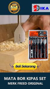 MATA BOR KAYU KIPAS SET 6 PCS FLAT WOOD DRILL BITS ( 10 12 16 18 20 25 )