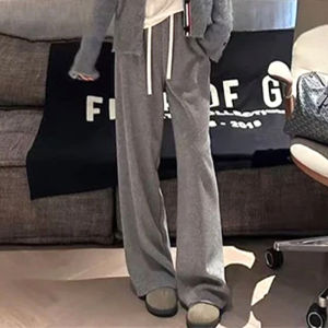 กางเกงขายาวทรงหลวมเอวสูง สไตล์ลำลอง กางเกงขายาวทรงหลวมสีเทา ทรงหลวม ทรงเข้ารูป กางเกงขายาวทรงหลวม