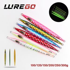1PC Glow in the Dark Fast-Sinking Jigging Lure 100g/ 200g/ 300g/ 400g - Deep Sea Slow Pitch Jig | Offshore Boat Fishing Lure