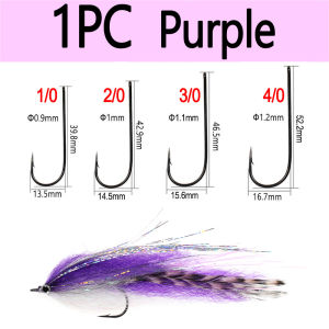 1PC 5PCS Big Fish Streamer Fly Aberdeen Hook Baitfish Streamer Trout Pike Muskie Bass Saltwater Fly Fishing Flies Lure Baits