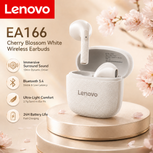Lenovo | Lenovo EA166 TWS Gaming Earbuds immersive HD stereo low-latency for seamless game/video sync. Bluetooth 5.4 stable connection