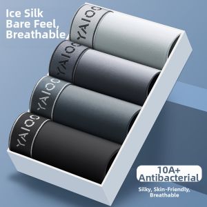 Antibacterial Breathable Ice Silk Mens Briefs