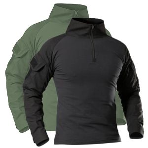 Outdoor Tactical Shirts Hiking T-Shirts Softair Paintball Work Clothing Men Uniform Tops Camouflage Combat Shirt Hunting Clothes