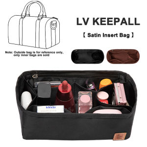 For City Keepall Nano Small Tote Bag Satin Insert Bag Organizer Cosmetic Storage Bag Handbag Tote Shaper Travel Bag Purse Liner Inner Bags