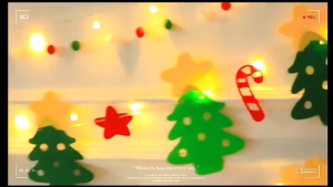 Christmas Hanging Felt Ball Red White Green Canopy Bead Decoration Santa Claus Xmas Decoration