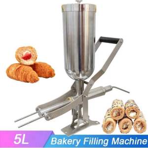 เครื่องบีบแยม ความจุ5L บีมครีม แบบมือกดสแตนเลส ที่บีบไส้ขนม บีบแยมไส้ขนม