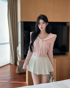 GUZILIAN | Sweet Tempting Thick V-Neck Cable Knit Sweater